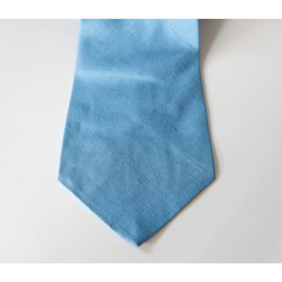 Vtg Dunhill Italy Silk Blue Necktie Old Money Wedding Preppy Business Corporate - Picture 6 of 15